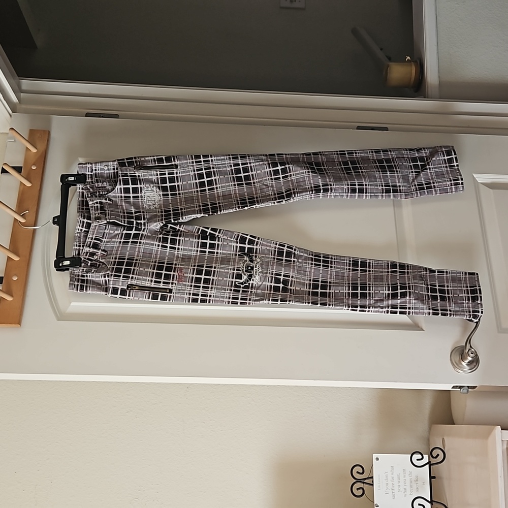 Plaid "punk rock jeans"  x small